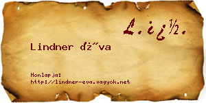 Lindner Éva névjegykártya